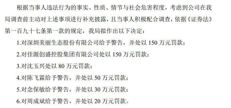 美丽生态：公司变更为无控股股东、无实控人