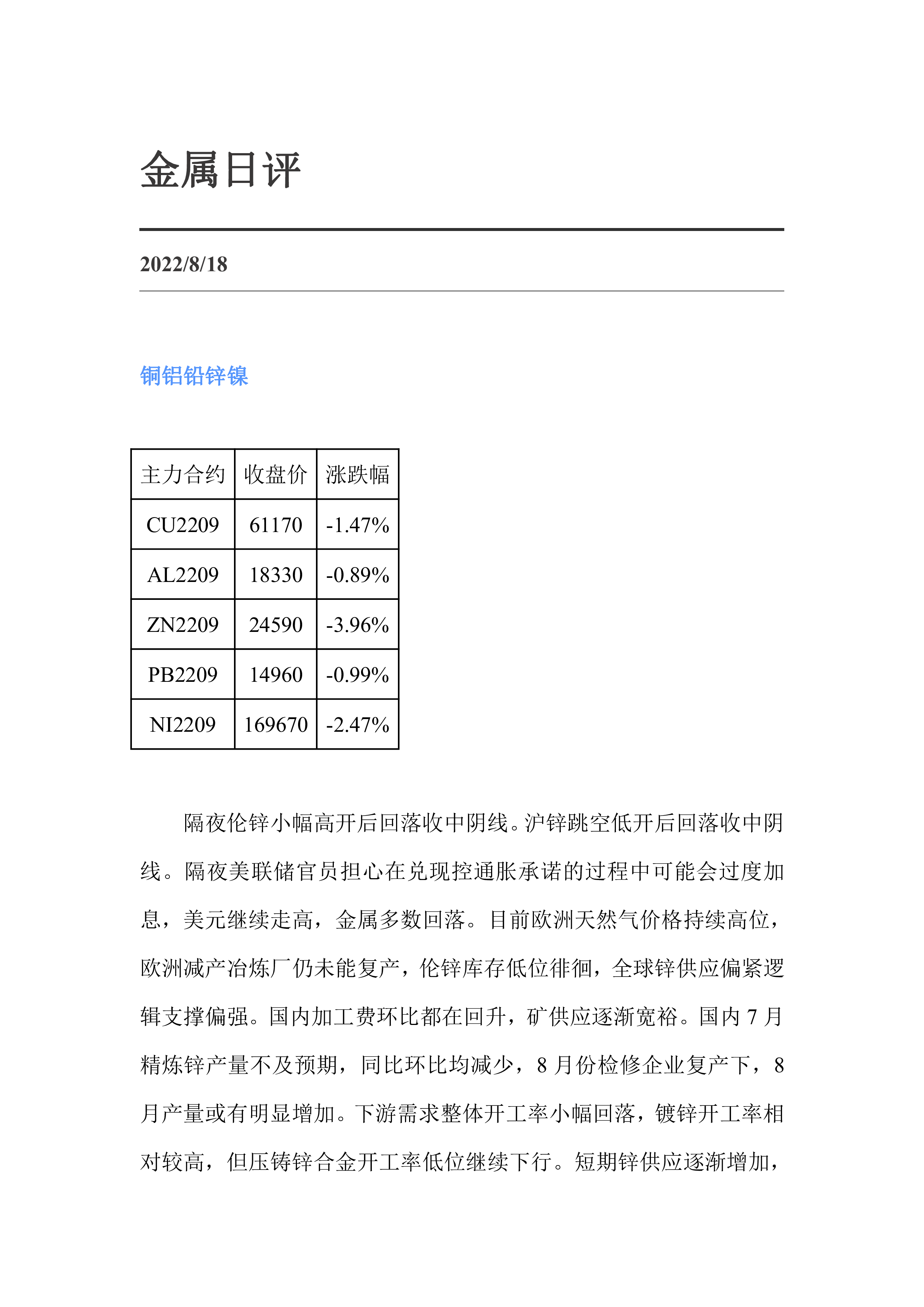 （2024年12月18日）今日沪锌期货和伦锌最新价格行情查询