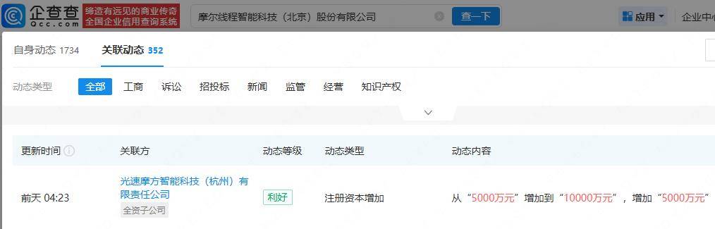 雷科防务西安子公司增资500%